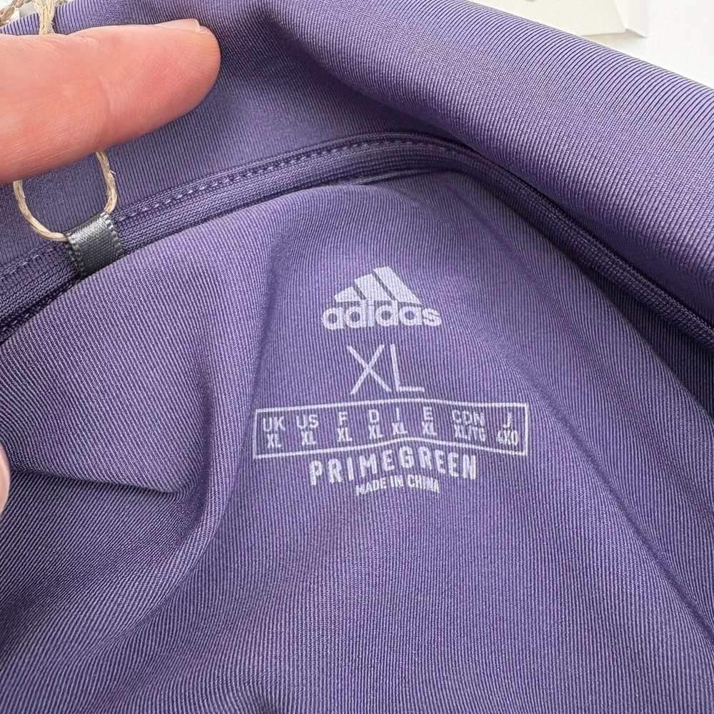 Adidas NWT Mens Polo Shirt XL Tech Purple A514 Golf Primegreen DAMAGED READ